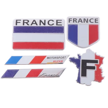1Шт Французский флаг, логотип, эмблема, значок из сплава, наклейки для автомобиля, мотоцикла