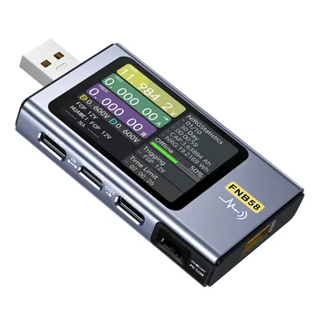 USB Тестер 4-28 В 7A ЖК-дисплей USB A & C Напряжение, Ток, Мощность Тестер Мультиметр с Bluetooth, PD2.0/PD3.0, QC2.0/QC3.0