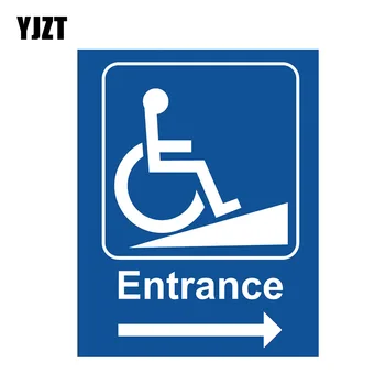 YJZT 11 * 14,5 см, наклейка с предупреждением о въезде на автомобиль, наклейки для инвалидов