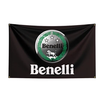 Баннер Мотоцикла С Принтом из Полиэстера Benellis Flag размером 3X5 ФУТОВ Для Декора