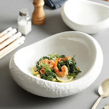 Белая посуда неправильной формы и сервизы Creative Nordic Alien Гостиничные принадлежности Кухонный гарнитур Столовые приборы Коммерческий ресторан