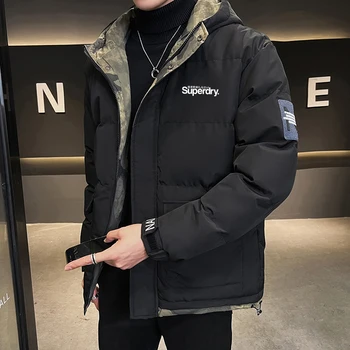 Весенняя теплая куртка 2024 года, мужская ветрозащитная куртка со шляпой, модное повседневное пальто