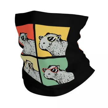 Винтажная бандана для любителей животных с капюшоном; маска-капибара с принтом; шарф; Многофункциональная маска для лица; Спорт на открытом воздухе в течение всего сезона