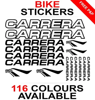 Для 1 комплекта наклеек Carrera decals (велоспорт, mtb, bmx, дорога, велосипед), штампованный логотип для стайлинга автомобилей