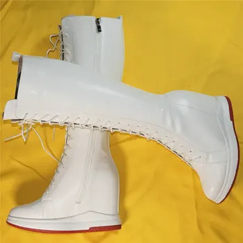 Зимние туфли-лодочки на высоком каблуке, женские зимние ботинки на танкетке из натуральной кожи, зимние сапоги до колена, модные кроссовки с круглым носком, повседневная обувь