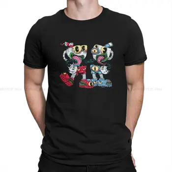 Классическая футболка с мультяшными монстрами для мужчин, игровая одежда Cuphead, Новинка, футболка из полиэстера, Мягкая