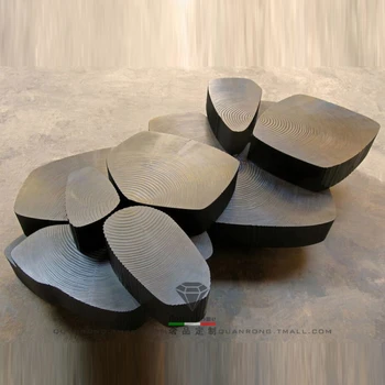 Креативный однотонный комбинированный чайный столик в форме годового кольца из дерева Дизайнерская модель Бесшумного чайного столика ручной работы на заказ