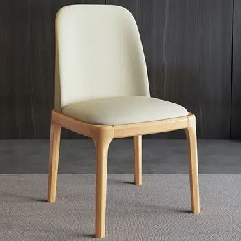 Кресло из массива дерева табурет Nordic simple мягкая сумка легкий роскошный обеденный стул семейный кабинет ресторан обеденный стол стул