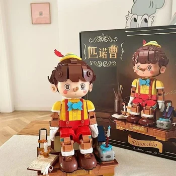 Куклы Диснея Пиноккио Длинноносая кукла Мультяшная фигурка Друзья Модель Строительные блоки 3D Игрушки для украшения стола Подарок на День рождения