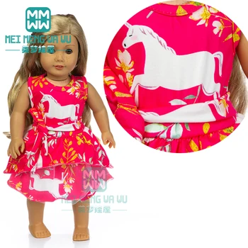 Кукольная одежда, Модное платье принцессы, повседневное платье, обувь Для 18-дюймовой Американской куклы и 43-сантиметровой Детской Куклы Our Generation Girl's Toy