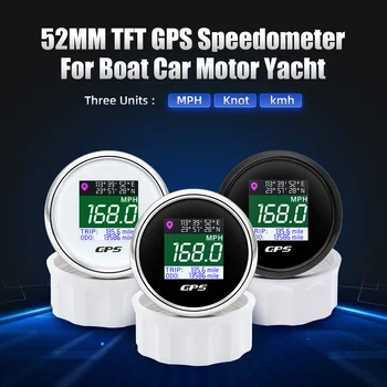 Новый водонепроницаемый цифровой GPS Спидометр Регулируемый ЖКОдометр Датчик скорости с GPSантенной для лодки Автомобиля Мотоцикла моторной яхты