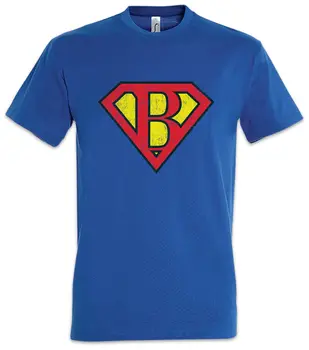 Подарок в виде футболки с надписью Super B на День рождения, День матери, день отцов, веселый комикс