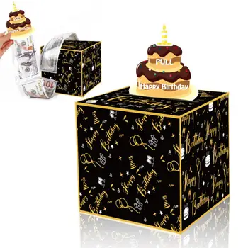 Подарочная коробка для денег на день рождения Изысканный денежный подарок-сюрприз своими руками С Днем рождения, копилка для женщин и мужчин, забавный футляр для хранения наличных денег