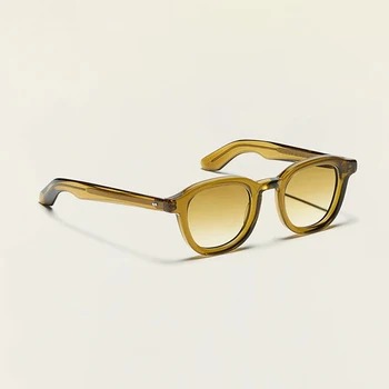 Поляризованные солнцезащитные очки Johnny Depp Мужские женские Солнцезащитные очки от роскошного бренда Lemtosh в высококачественной винтажной ацетатной оправе DHAVEN