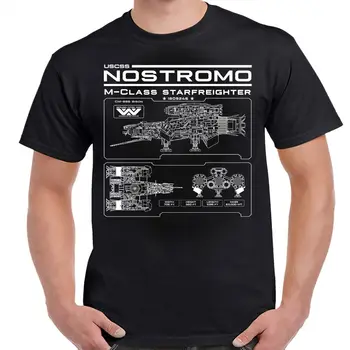 Рубашка для взрослых Со Схематичным Каркасом Alien Nostromo для взрослых
