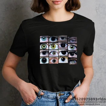 Хип-хоп, готика, забавная женская футболка, Грил, летняя Корейская одежда в стиле Харадзюку, Camiseta Mujer, футболка, женские топы, прямая поставка