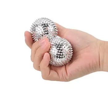 1 Пара геометрических шариков для массажа рук, облегчающих боль в фитнесе, мяч для здоровья рук, легкий, стимулирующий акупунктурные точки