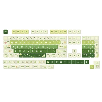 133 клавиши PBT Keycaps XDA Profile DyeSub Персонализированная светло-зеленая клавиатура ForMX Switches Механическая клавиатура
