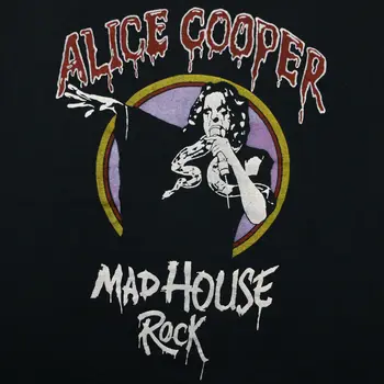 1979 Alice Cooper Madhouse Tour Черная футболка S-234XL BA041