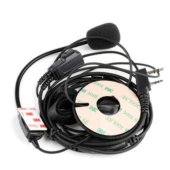 2-контактный шлем для мотогонок, двусторонняя радиогарнитура, микрофон для Kenwood Baofeng