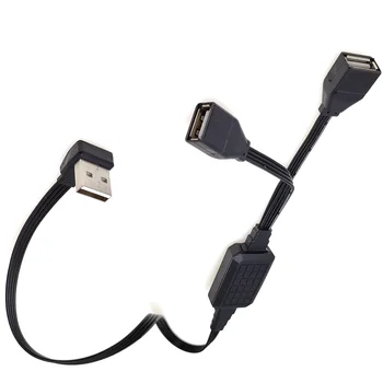 20-110 см Двойной USB 2.0 для передачи данных, 1 штекер и 2 розетки, адаптер питания и распределитель, USB-кабель для зарядки, удлинительный кабель