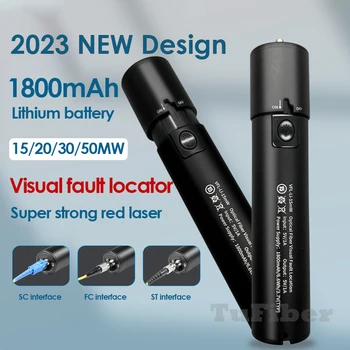 2023 НОВЫЙ Волоконно-Оптический Лазерный Тестер Pen Type VFL Высококачественный Визуальный Дефектоскоп USB Зарядка 10/20/30/50 МВт Светодиодное Освещение