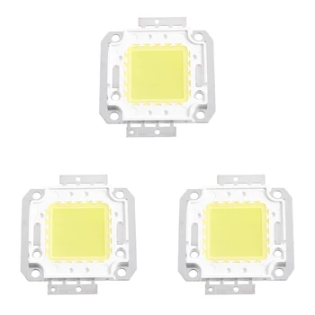 3X Белая лампа постоянного тока квадратной формы, COB SMD светодиодный модуль с чипом 30-36 В 20 Вт