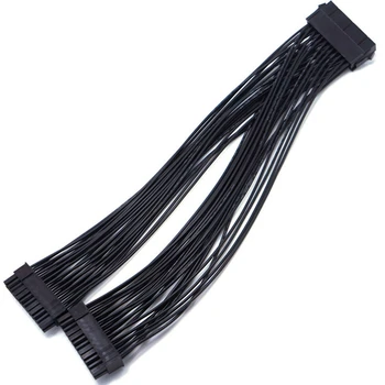 5X ATX 24Pin удлинительный кабель для питания с 1-2 портами, разветвитель между штекерами блока питания, 24PIN удлинительный кабель для подключения блока питания
