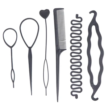 6 Стилей / Набор инструментов для вязания волос, булавка и гребень для волос, булавка и гребень для волос