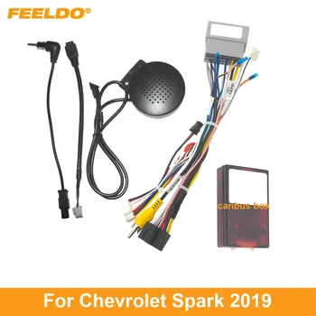FEELDO Car Audio 16pin Жгут Проводов Для Chevrolet Spark (2019) Стерео Монтажный Проводной Адаптер