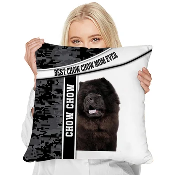 HX Fashion Animals Cover Cushion, лучшая подушка для Чау-Чау-Чау, напечатанная на 3D-принтах, Наволочка из полиэстера на молнии, прямая поставка
