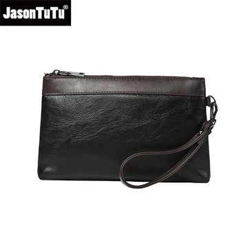 JASONTUTU Модная мужская портативная сумка из мягкой кожи большой емкости Сумка для файлов Многофункциональная сумка для телефона портативная сумка с зажимом