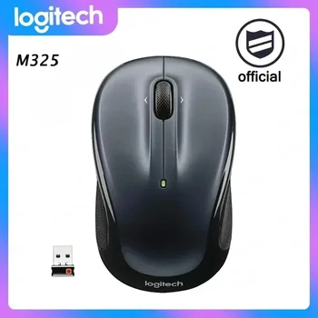Logitech M325 3 кнопки USB Беспроводная мышь 1000 точек на дюйм 2,4 G Унифицирующий приемник мыши Контурная форма и текстура Резиновая ручка Bluetooth