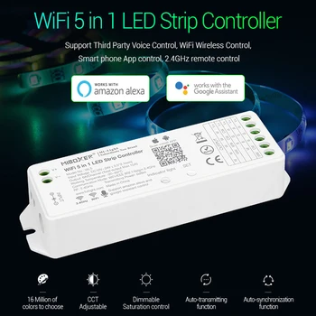 MiLight WL5 5 В 1 WiFi светодиодный контроллер Alexa Голосовое управление Управление приложением для смартфона с дистанционным управлением 2,4 ГГц