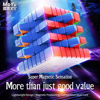 Moyu Cube Meilong 6x6x6 магнитный куб MFJS 7M Moyu 7x7x7 Скоростной куб С Магнитным позиционированием, Анти-ПОП, Плавный поворотный Куб, Игрушки