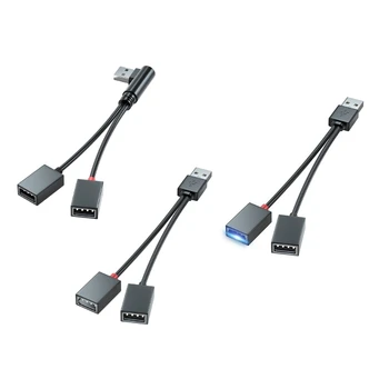 USB-разветвитель для автомобиля, школы, офиса, кабель для зарядки, удлинитель для передачи данных