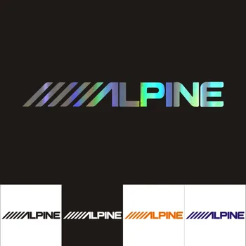 Автомобильные наклейки 18 см * 2 см Alpine Car Logo, наклейка для мотоциклов, 3D светоотражающая водонепроницаемая наклейка для стайлинга автомобилей на заказ