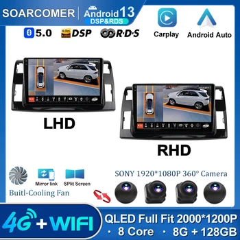 Автомобильный Радиоприемник Android 13 Для Toyota Previa 3 III XR50 Estima 2006-2019 Мультимедийный QLED-экран, Навигация, GPS Без 2 Din Плеера