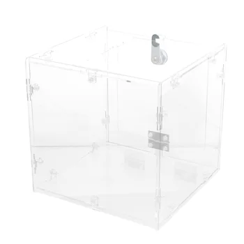 Акриловый куб Ящик для пожертвований, Ящик для голосования, графа для комментариев при голосовании