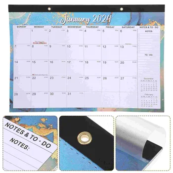 Английский Календарь На стене офиса, отмечающий Ежемесячные поставки, Настольные календари на 2024 год, для ежедневного использования на рабочем столе.