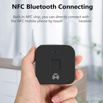 Для NFC Bluetooth 5,0 Аудиоприемник 3,5 Мм AUX RCA Стерео Hi-Fi Музыкальный Беспроводной Адаптер Для Автомобильных Домашних Динамиков Прочный Простой В использовании