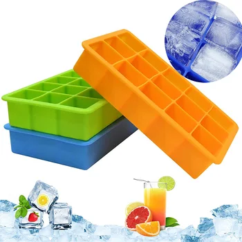 Квадратная форма для кубиков льда Силиконовый лоток для кубиков льда DIY Домашняя форма для приготовления кубиков льда для вечеринки, бара, напитков для виски, 3D силиконовая форма для лотка для льда