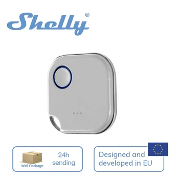 Кнопка Shelly BLU Button1 Кнопка активации экшн-сцен с управлением по Bluetooth С поддержкой технологии BLE, Несовместимая с ios
