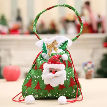 Милые пакеты для рождественских подарков Сумка для конфет Дизайн Санта Клауса Снеговика Украшения для Рождественской елки Детские пакеты для конфет в виде Рождественского подарка