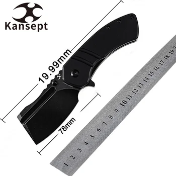 Ножи Kansept M + Korvid T2030B1U 3,07 “ с черным 154-сантиметровым Лезвием с полированным камнем и черной рукояткой G10 KochTools Предназначены для мужчин EDC Carry