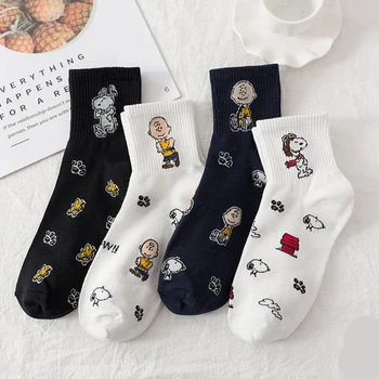 Носки Miniso Snoopy, Мультяшные носки в тюбике, чулки для отдыха, студенческие универсальные носки, милый подарок на День рождения для детей