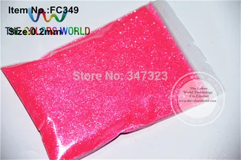 оптовая продажа 0,2 мм 008 размер, Сверкающая Радужная темно-розовая разноцветная блестящая пудра