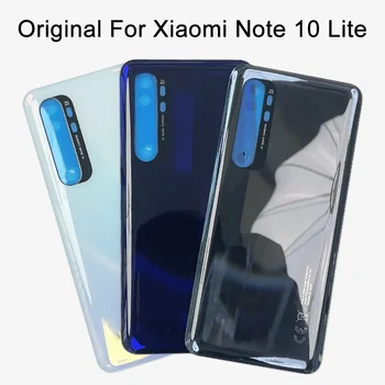 Оригинальная Лучшая Задняя Крышка Батарейного Отсека Для Xiaomi Mi Note 10 Lite Note10 Lite Дверца Задняя Крышка Корпуса Корпуса Телефона с Клеем