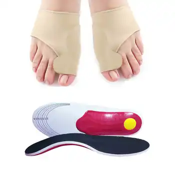 Ортопедические стельки для стоп, регулируемые супинаторы с комплектом корректирующих носков при вальгусной деформации большого пальца стопы.
