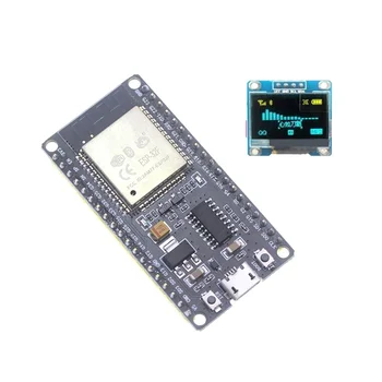 Плата разработки модуля ESP32F Драйвер CH340 Беспроводная плата разработки WiFi Bluetooth с OLED-ЖК-экраном 0,96 дюйма